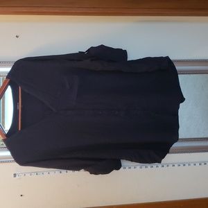 Torrid Harper - Challis Blouse. 3/4 Tab Sleeve. Navy. 3X